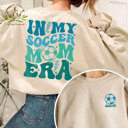 Premium  Personalized In My Soccer Mom Era Tshirt, Soccer Mom Tee, Game Day Shirt, Sport Mom Era Shirt, Trendy Mama Shirt, Soccer Mom sweatshirt