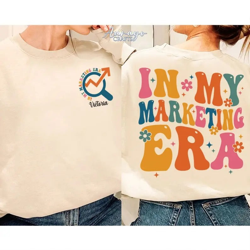 Premium  Personalized Marketing Shirt, In My Marketing Era Sweatshirt, Marketing Team Shirt, In My Era Sweatshirt,Business Student Gift,Marketer Giftstyle{n002}2