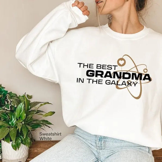 Premium  Spring woman The Best Grandma In The Galaxy Sweatshirt, Grandma Life Shirt, Grandmom Hoodie For Women, Mother's...