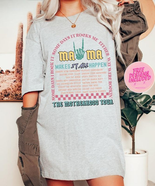 Premium  The Motherhood Tour svg  ,Some Days I Rock It svg  ,Some Days It Rocks Me  ,Either way were rockin  ,mama lighting bold sweatshirt