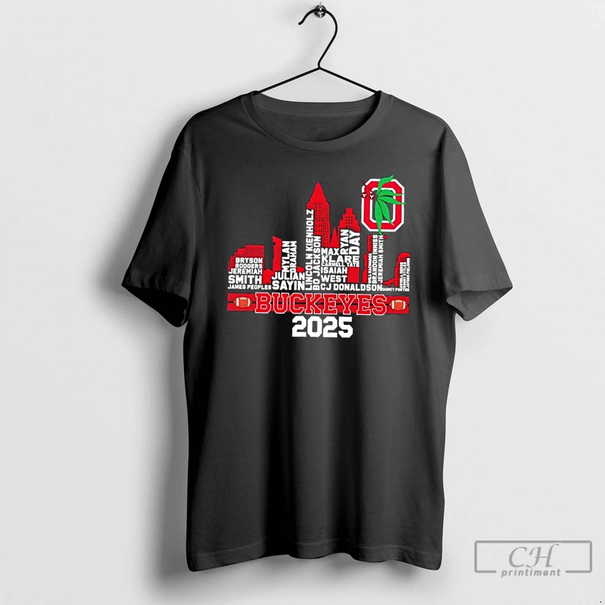 Premium 2025 Ohio State Buckeyes Typo Football All Names City Thank You For The Memories