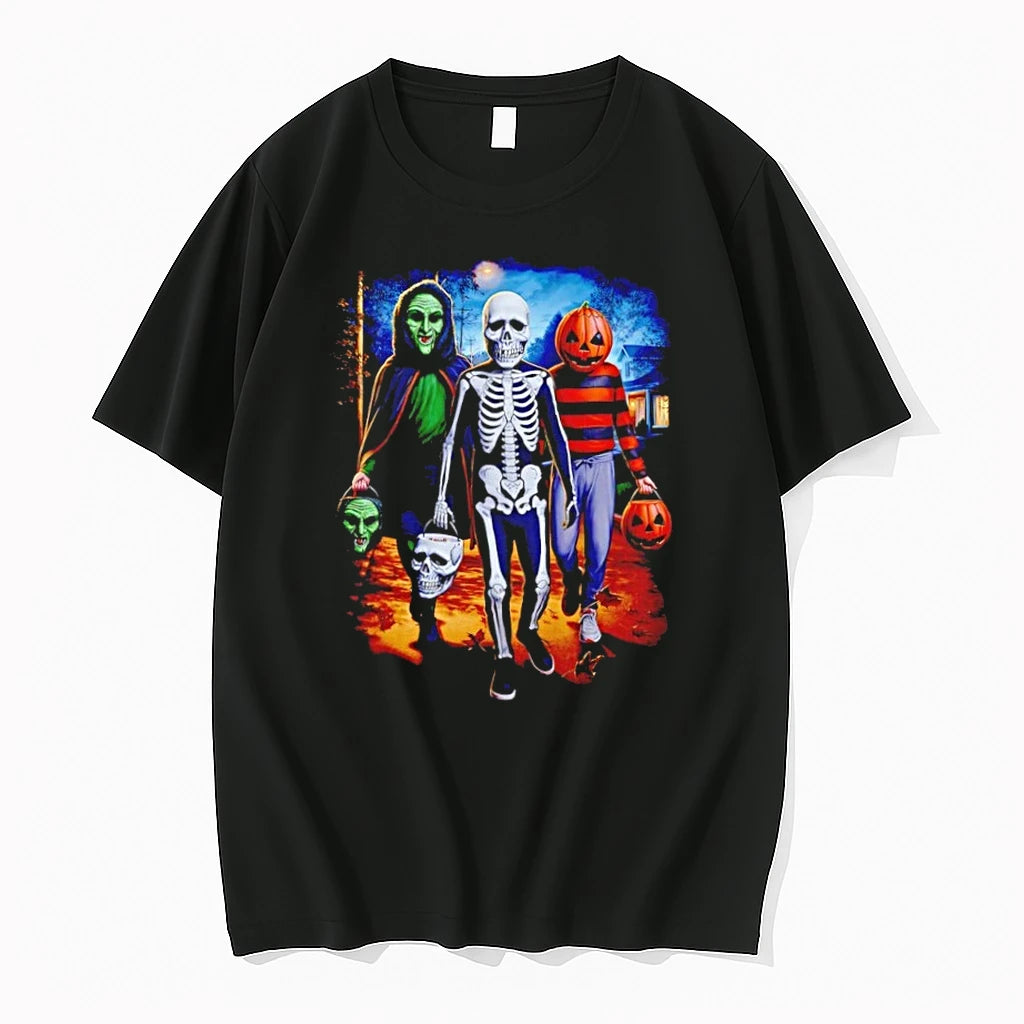 Premium 2026 Halloween Trio Halloween Night Trick Or Treat Tshirts