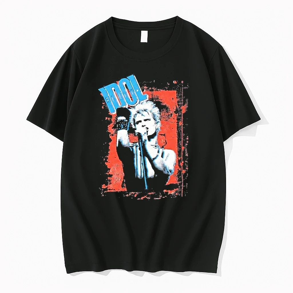 Premium Billy Idol Red Punk Photo Labor Day 2026 Tshirts