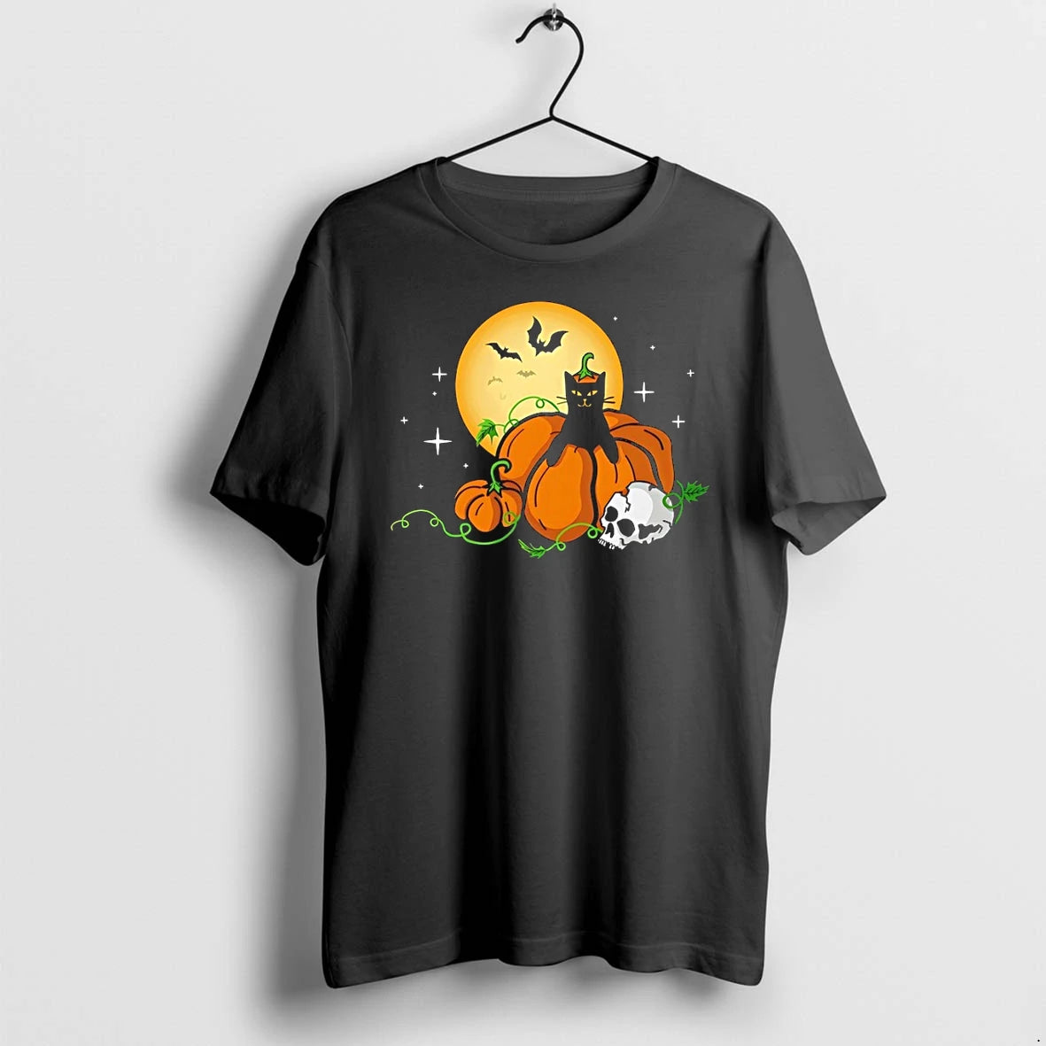 Premium Black Cat Spooky Fall Fun Halloween Tshirts