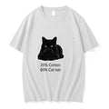 Premium Black Feline Kitten 20 Cotton 80 Cat Hair Tshirts