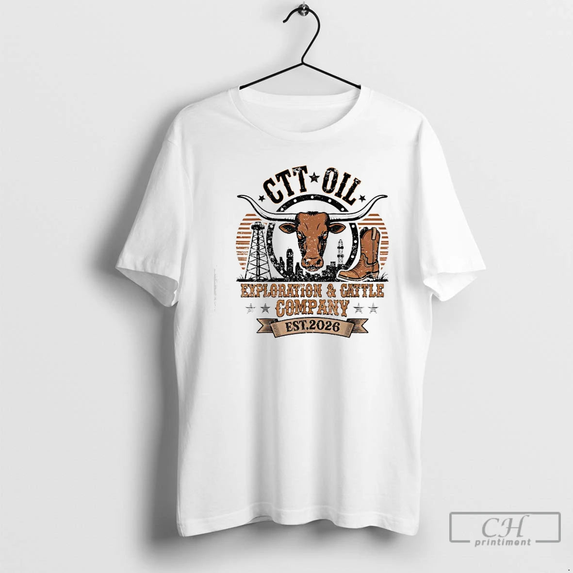 Premium Ctt Oil Exploration Cattle Company Texas Funny Logo T-Shirts, Hoodie, Sweatshirt | WearSparks.com