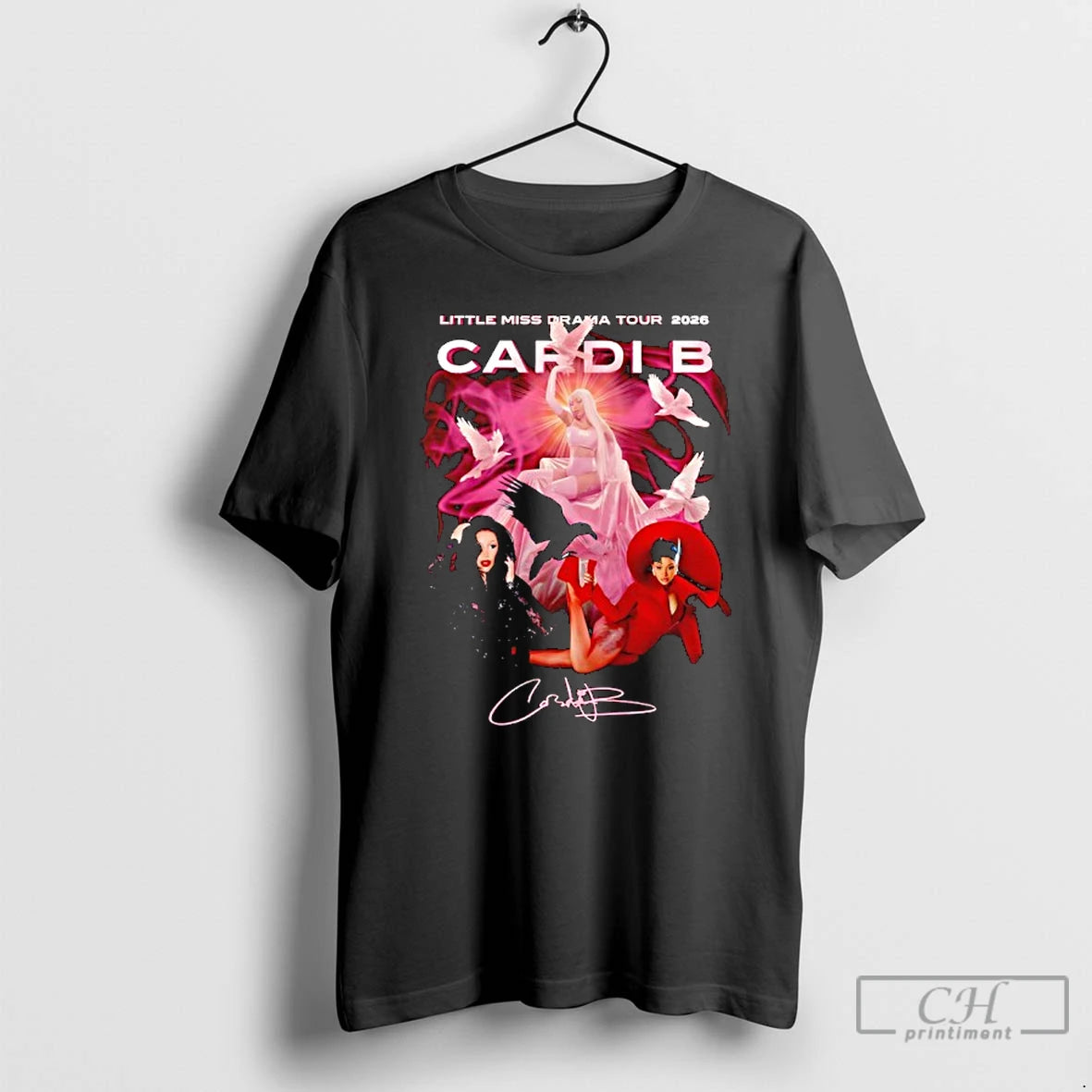Premium Cardi B With Little Miss Drama Tour 2026 Signature Graphic T-Shirts, Hoodie, Sweatshirt | WearSparks.com