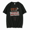 Premium Charlie Kirk Memorial Strip Club With Cow Illustration Tshirts