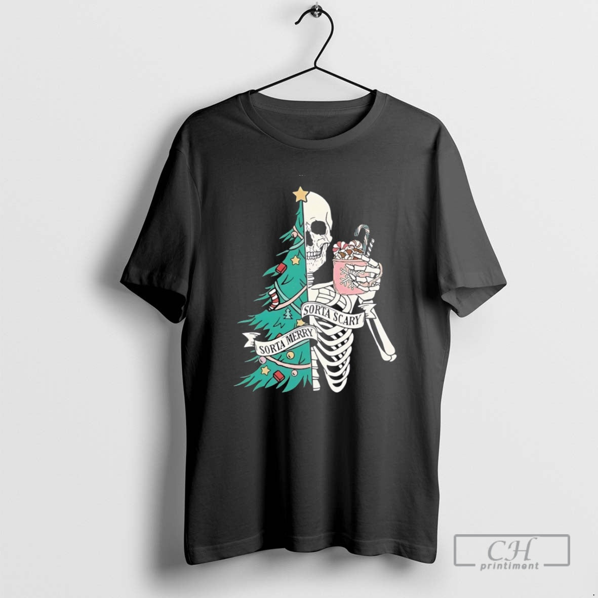 Premium Christmas Sorta Merry Sorta Scary Skeleton Xmas Shirt Sweater Hoodie, Sweatshirt | WearSparks.com