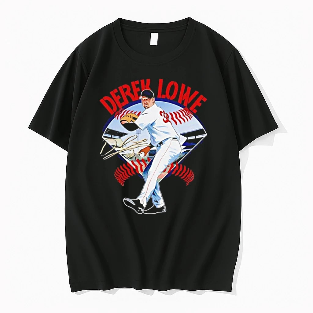 Premium Derek Lowe Boston Red Sox Baseball Field Signature Tshirts
