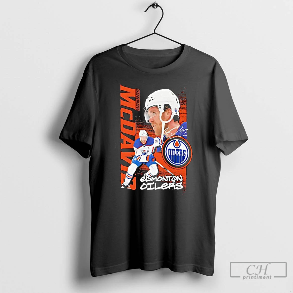 Premium Edmonton Oilers Connor Mcdavid Outerstuff Black Playmaker Signature T-Shirts, Hoodie, Sweatshirt | WearSparks.com