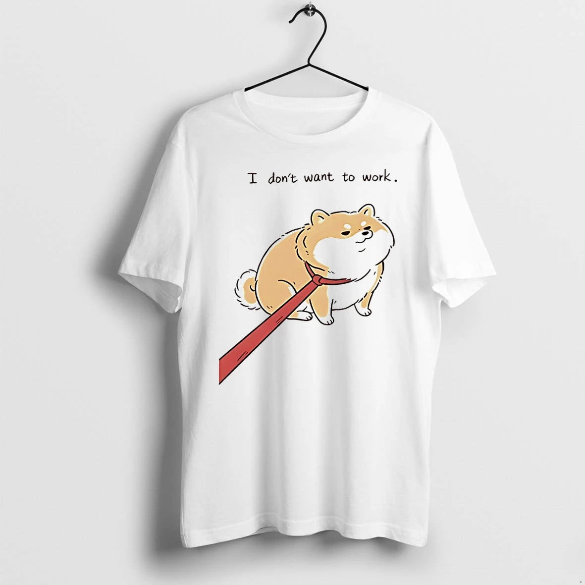 Premium Funny Dog I Dont Want To Work Tshirts