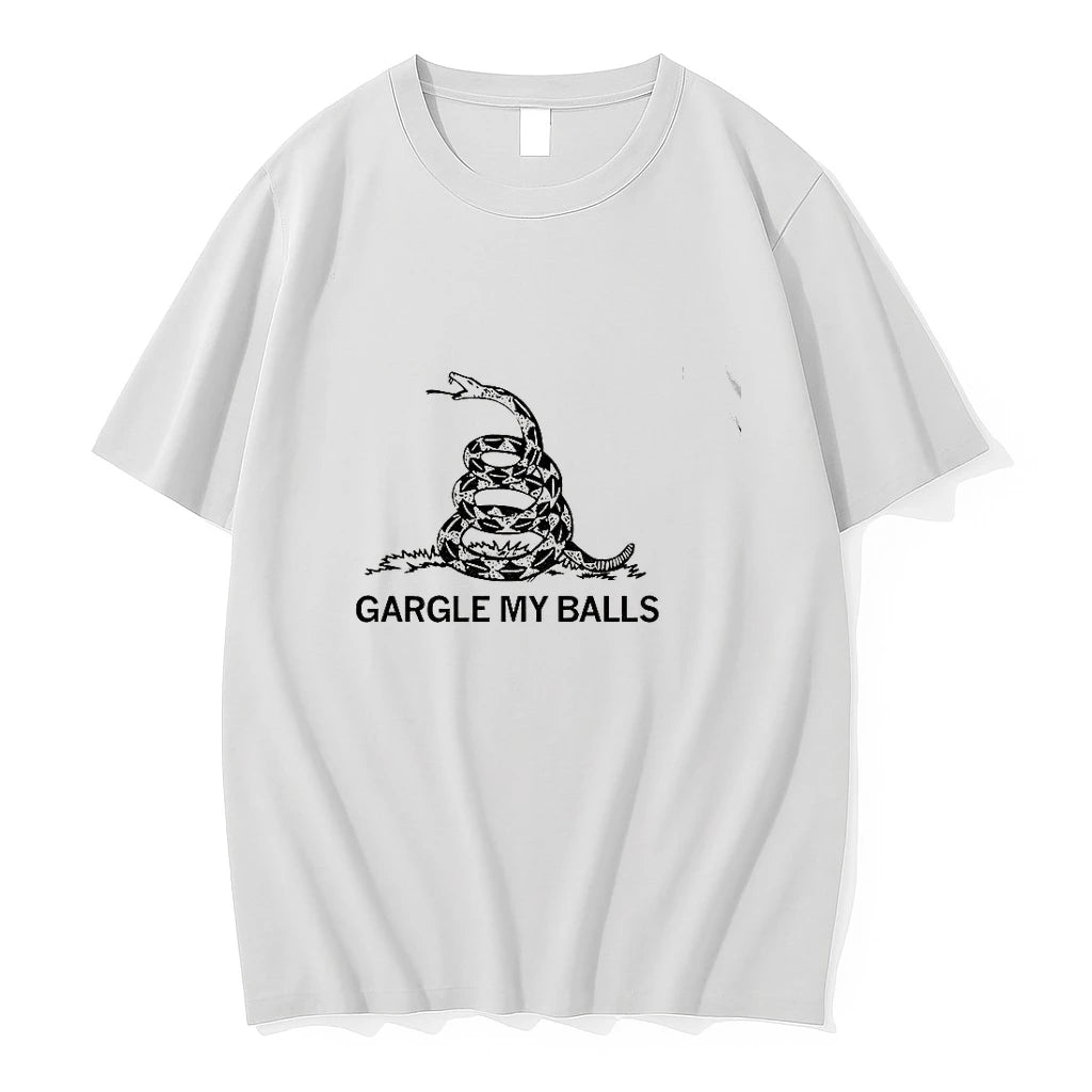 Premium Gargle My Balls Snake Dont Tread On Me Political Tshirts