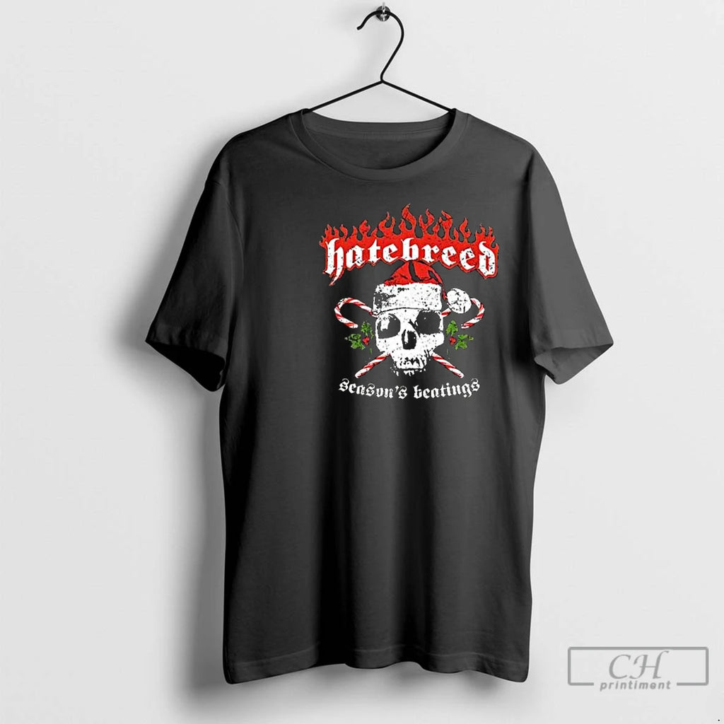 Premium Hatebreed Christmas 2025 Seasons Beating Holiday Style Logo Circle Black