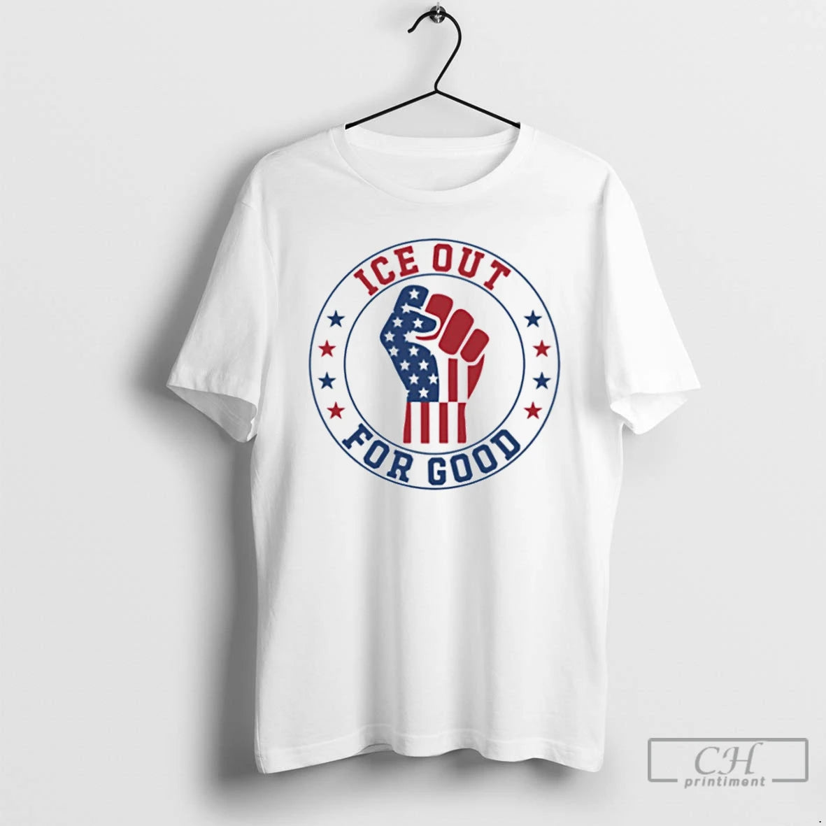 Premium Ice Out For Good Funny Abolish Ice Patriotic Flag Fist Hand T Shirts Sweater Hoodie, Sweatshirt | WearSparks.com