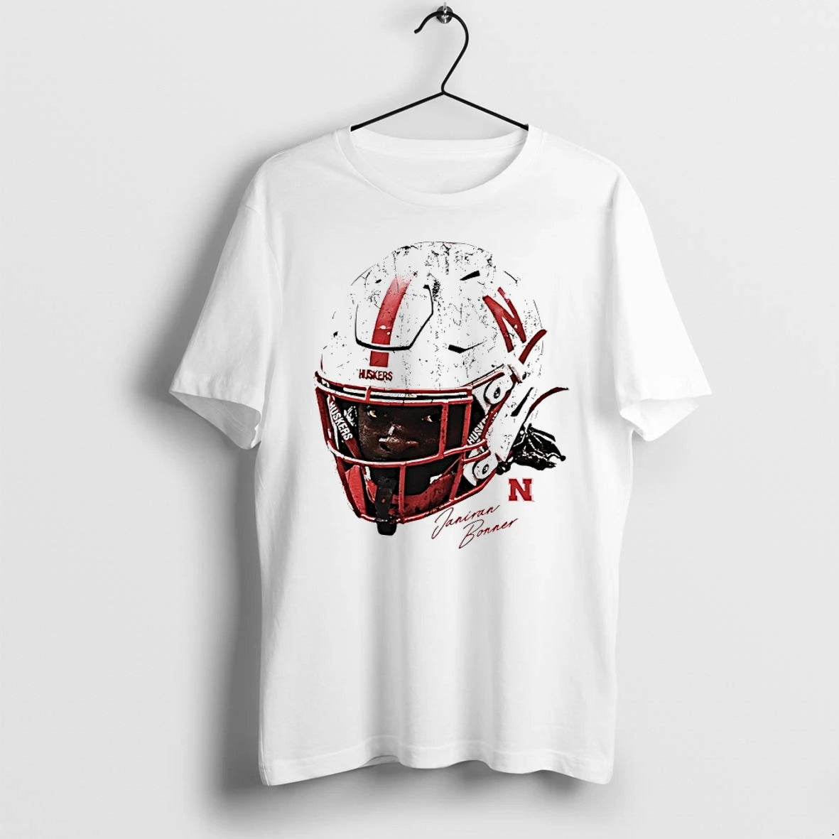Premium Janiran Bonner Nebraska Cornhuskers Football Swag Head Signature Tshirts