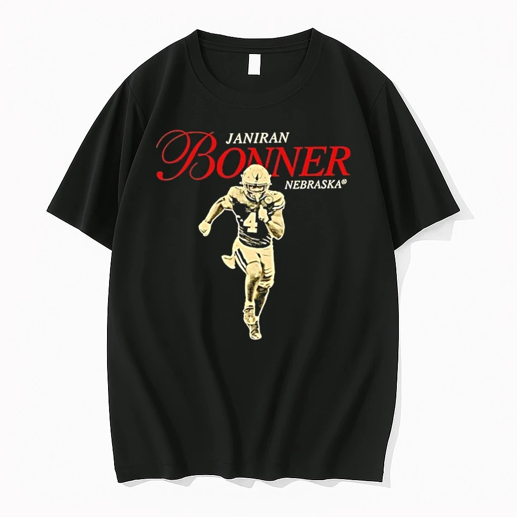 Premium Janiran Bonner Nebraska Cornhuskers Ncaa Football Player Pose Tshirts