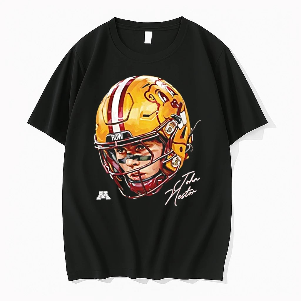 Premium John Nestor Minnesota Golden Gophers Football Swag Head Signature Tshirts