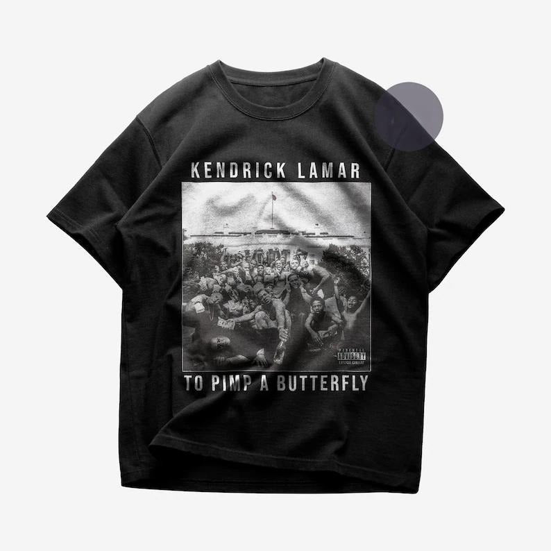 Premium Kendrick Lamar T-Shirt - To Pimp A Butterfly Album T-Shirt - Kendrick Lamar New Album T-shirt, Vintage 90s style top clothing, Unisex graphic Streetwear shirts