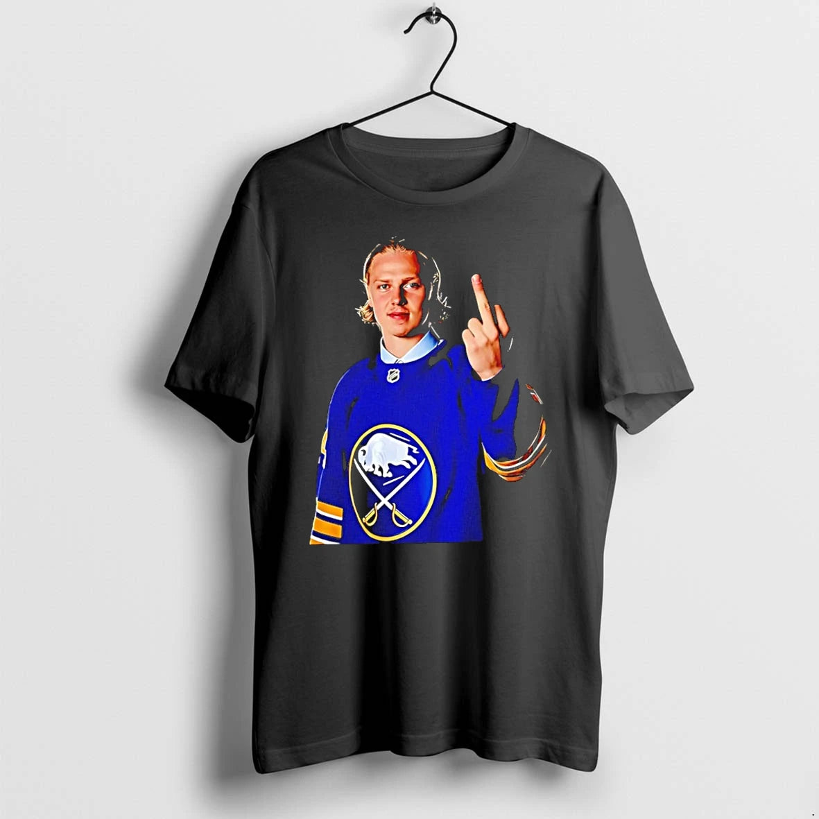 Premium Konsta Helenius Buffalo Sabres Nhl Hockey Middle Finger Tshirts