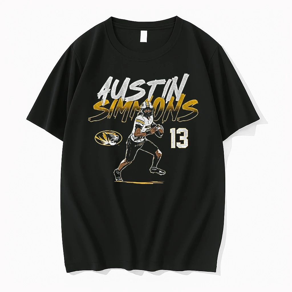 Premium Missouri Tigers Football Austin Simmons Name Number Pose Tshirts