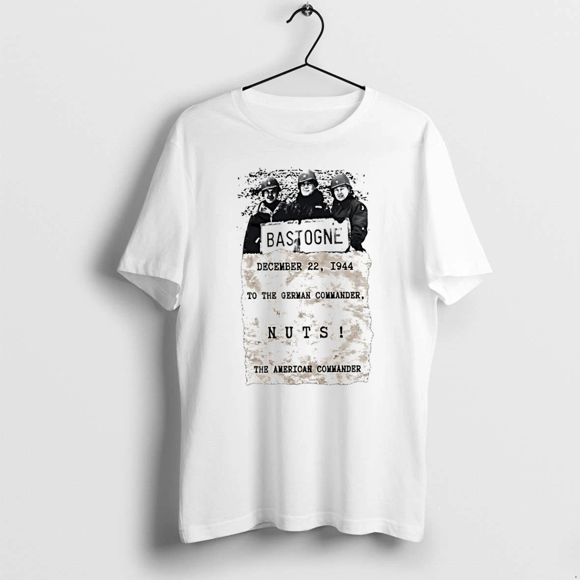 Premium Nuts To The German Commander General Mcauliffes Famous Reply Wwii Tshirts