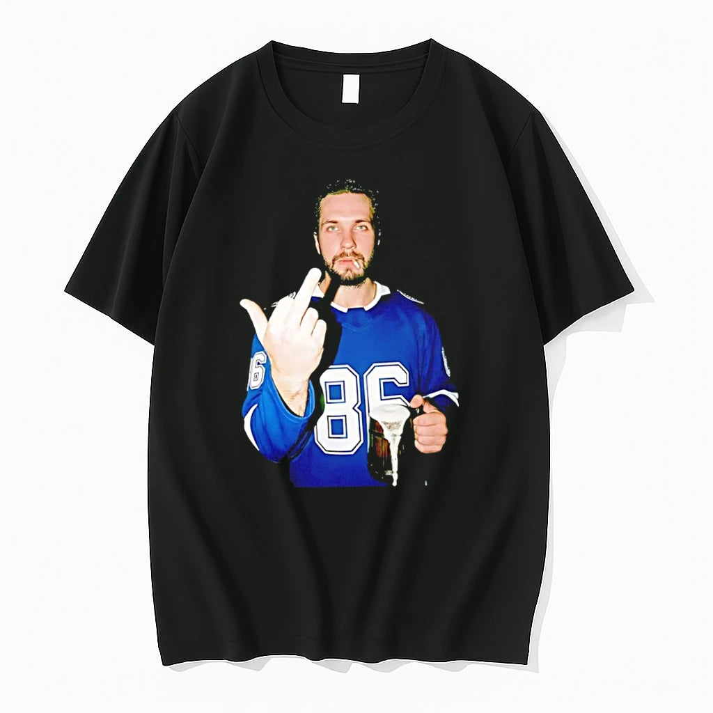 Premium Nikita Kucherov Tampa Bay Lightning Hockey Middle Finger Smoking And Beer Tshirts