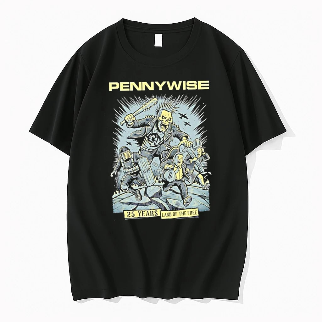 Premium Pennywise 25 Years Land Of The Free Punk Rock Tshirts