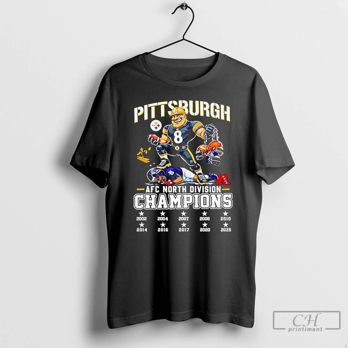 Premium Pittsburgh Steelers 2025 Afc North Champions 10 Time Mascot