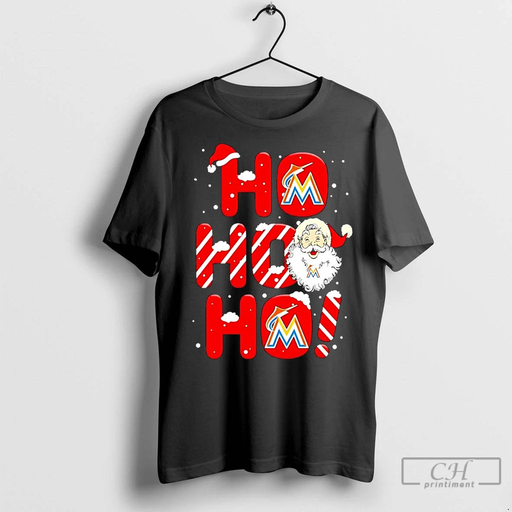 Premium Santa Claus Miami Marlins Ho Ho Ho Merry Christmas