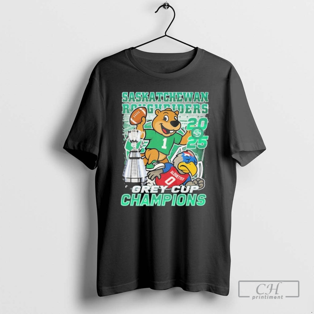 Premium Saskatchewan Roughriders Stomp Montreal Alouettes 2025 Grey Cup Champions Trophy Mascot Shirt Sweater