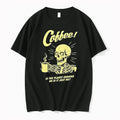 Premium Skeleton With Coffee Is The Planet Shaking Or Is It Just Me Tshirts