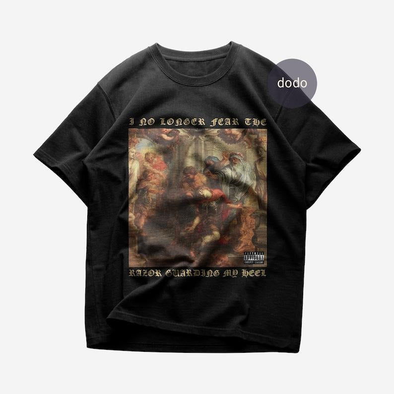 Premium Suicideboys T-Shirt - I No Longer Fear The Razor Guarding My Heel Album Shirt - Suicideboys New Album Shirt -Unisex Heavy Cotton Tee