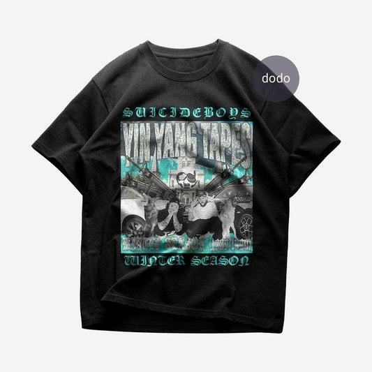 Premium Suicideboys T-Shirt - YIN YANG TAPES: Winter Season Album T-Shirt - Suicideboys New Album T-Shirt - Unisex Heavy Cotton Tee