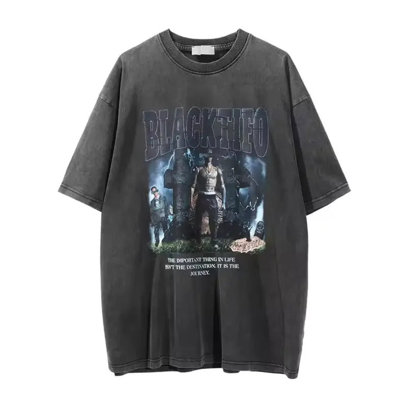 Premium T Shirt Summer Fashion Streetwear VintageRapper Travis Men's T Shirt Menswear Top