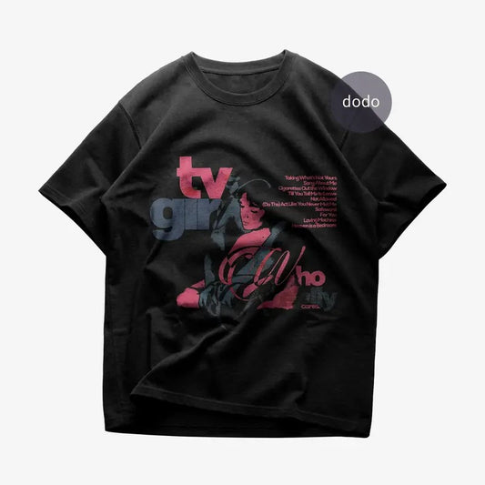 Premium TV Girl T-Shirt - Who Really Cares Album - Not Allowed Single - TV Girl New Album T-Shirt - Unisex Heavy Cotton Tee