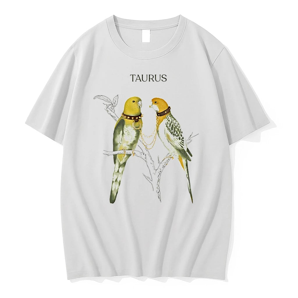 Premium Taurus Parrots Astrology Zodiac Birds Tshirts