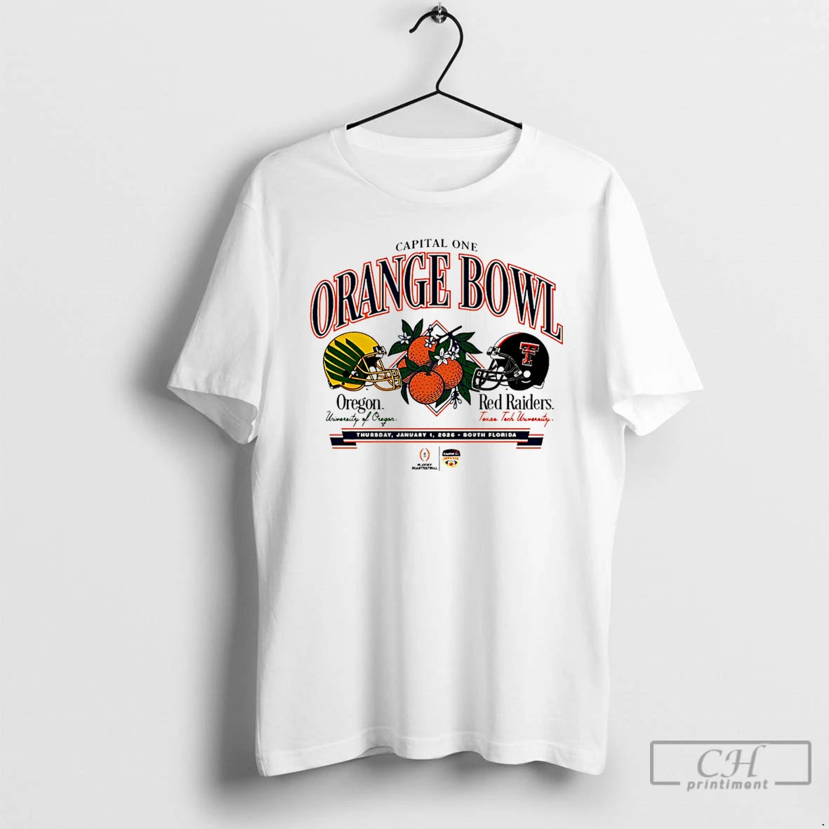 Premium Texas Tech Vs Oregon 2026 Orange Bowl Head To Head T-Shirts, Hoodie, Sweatshirt | WearSparks.com
