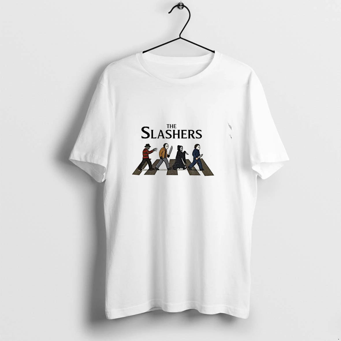 Premium The Slaslers Horror Halloween Movie Michael Ghostface Jason Voorhees Freddy Tshirts