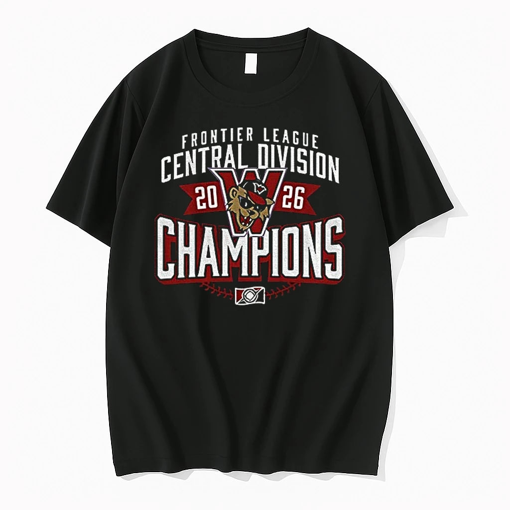 Premium Washington Wild Things Frontier League Central Division Champions 2026 Tshirts