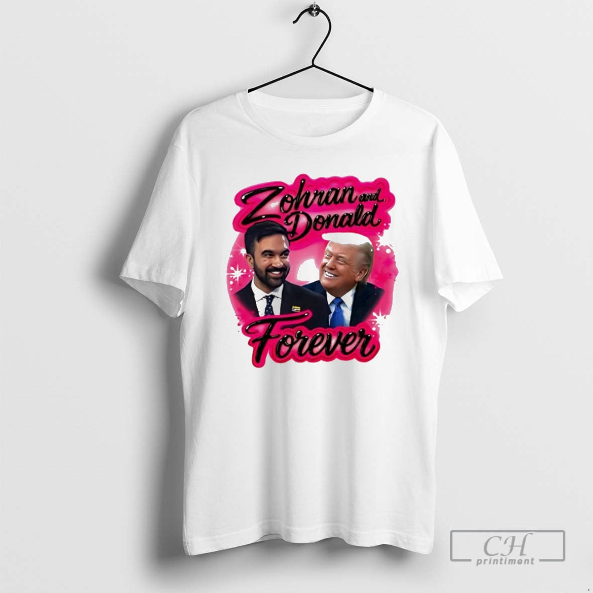 Premium Zohran Mamdani And Donald Trump Forever Airbrush Shirt Sweater Hoodie, Sweatshirt | WearSparks.com