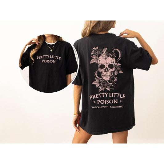 Pretty Little Poison, She Came With A Warning, Country Song, Concert, Western, Tshirt, Women's, Comfort Colors Tee