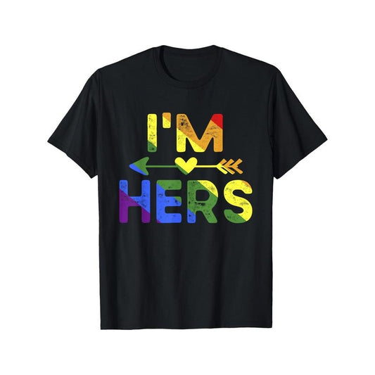 Pride Love Geometric Pattern Knit Cotton T-Shirt - Adult Crew Neck Regular Fit Short Sleeve Tee with Digital Direct Injection Print, All-Season Comfort Made in USA