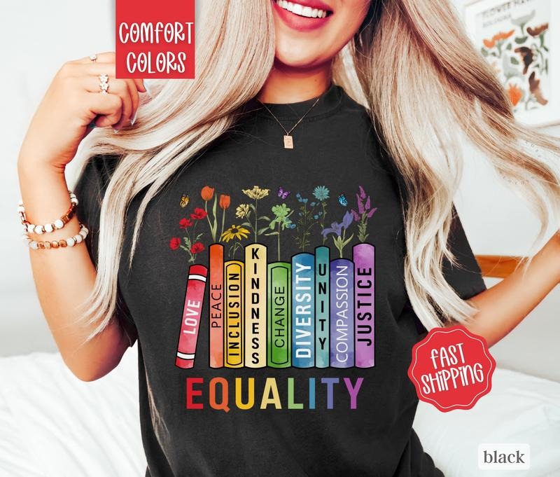 Pride Shirt Comfort Colors, LGBTQ Tshirt, Equal Rights Tee, Equality Hoodie, Sweatshirt | WearSparks.com
