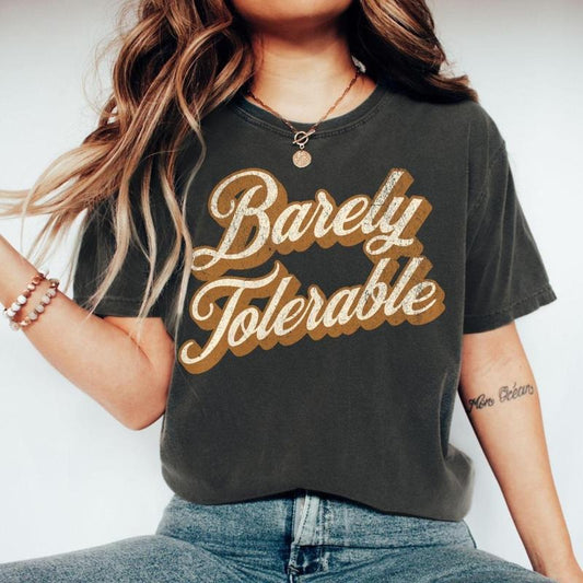 Pride and Prejudice shirt Barely Tolerable tshirt Jane Austen tee bookish Comfort Colors t-shirt literary tee bookworm birthday