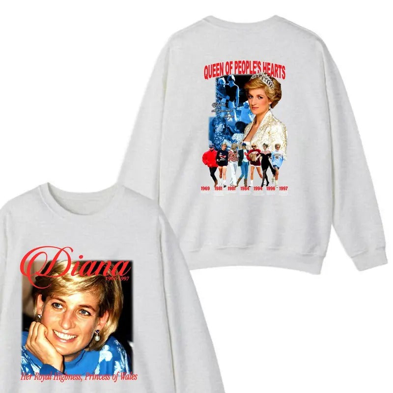 Princess Diana Crewneck, Unisex Sweater, Comfort Cotton Classic