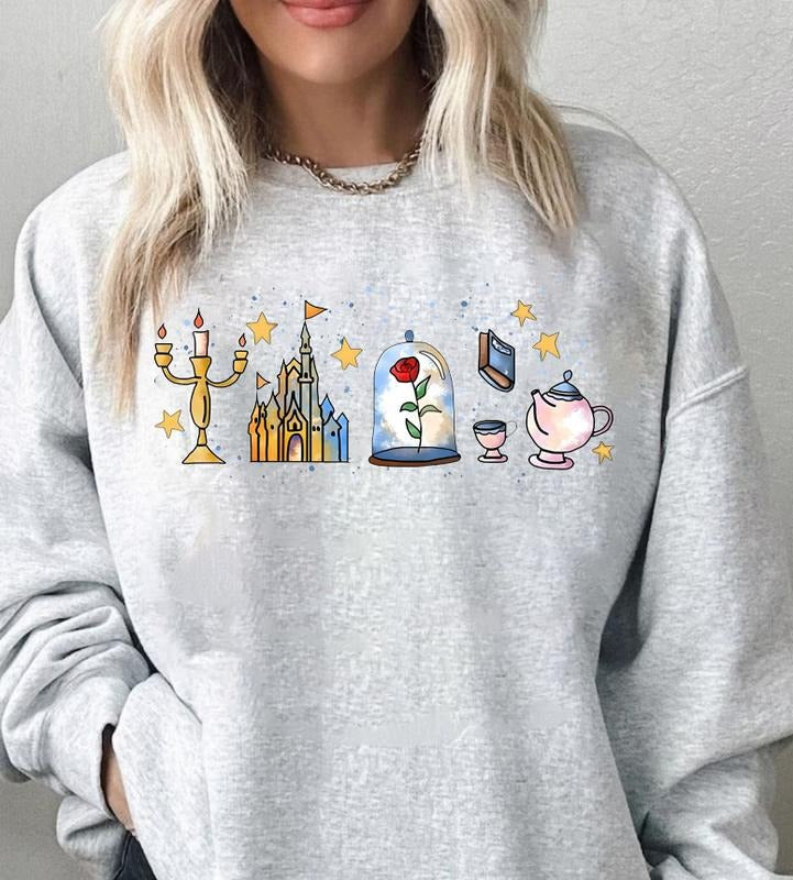 Princess Fall Tshirt Sweatshirt, Beauty And The Beast Characters Shirt, Belle World Shirt Hoodie | WearSparks.com