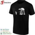 Princess Leia walking AT AT on a leash shirt