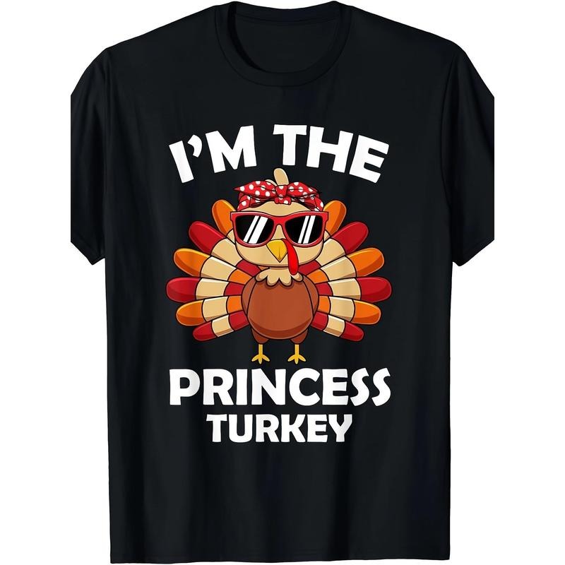 Princess Turkey Family Group Matching Thanksgiving Party Men T-Shirt Made in USA