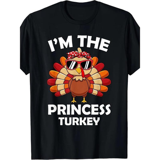 Princess Turkey Family Group Matching Thanksgiving Party Men T-Shirt Made in USA